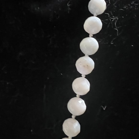 Artisan 925 Silver MOP Marcasite Faceted Iolite Tourmaline Necklace - Picture 7 of 9